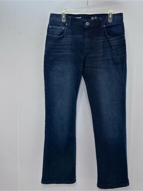 INC International Concepts Men's Bootcut Jeans in Dark Blue
